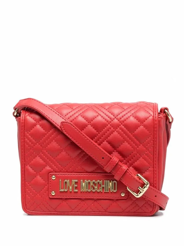 Logo-Plaque Quilted Shoulder Bag