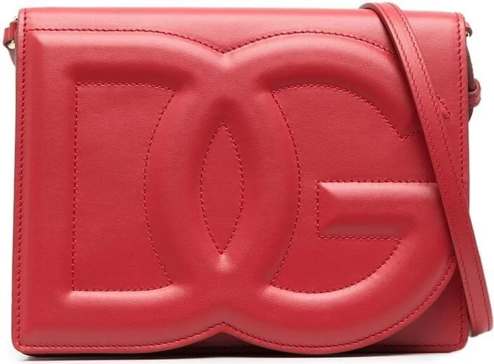 DOLCE & GABBANA- Logo Leather Crossbody Bag