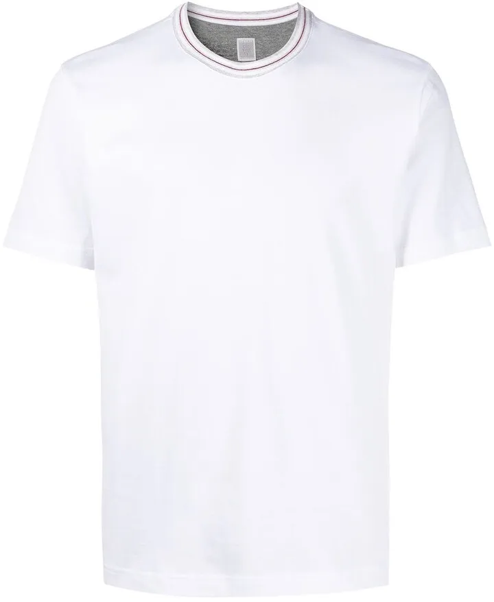 contrasting crew neck T-shirt