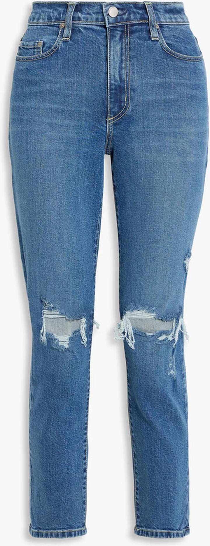 Kennedy distressed high-rise skinny jeans