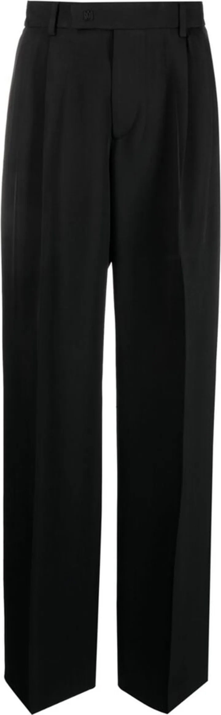 Straight-Leg Pleated Trousers