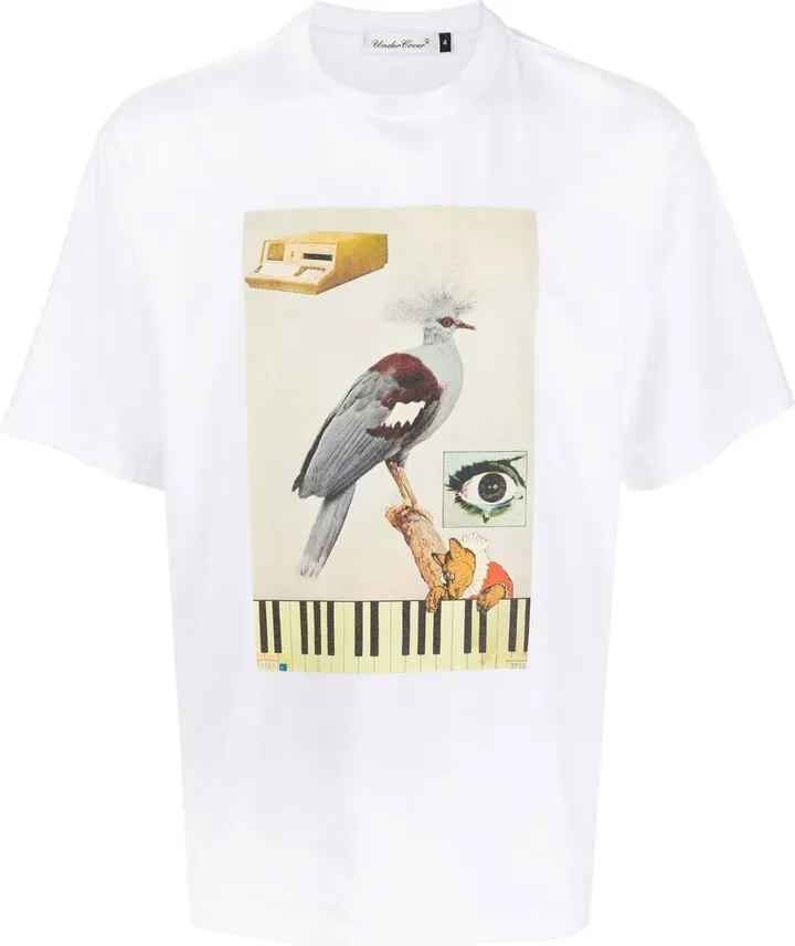 abstract-print T-shirt