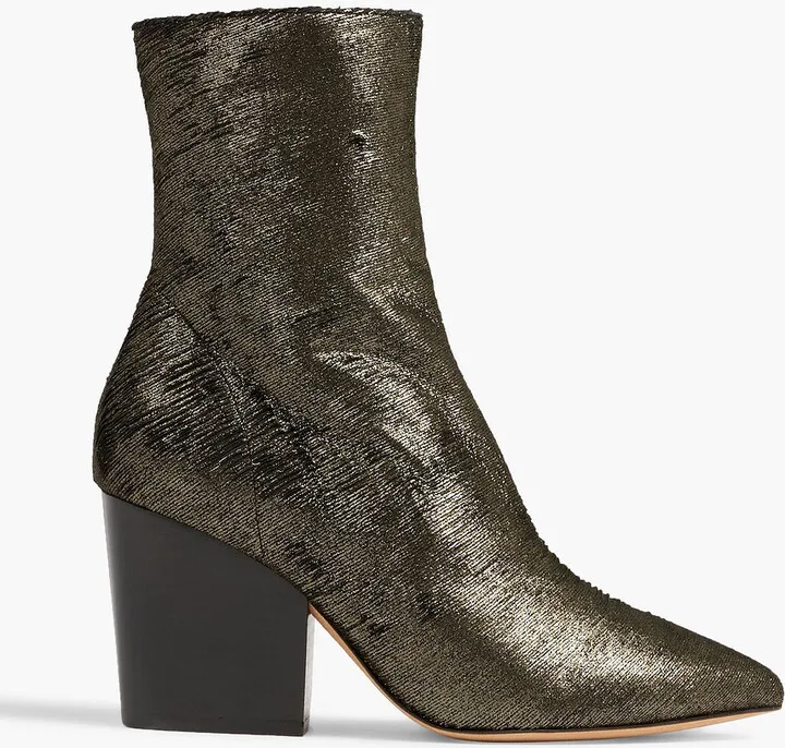 Ladilor metallic suede ankle boots