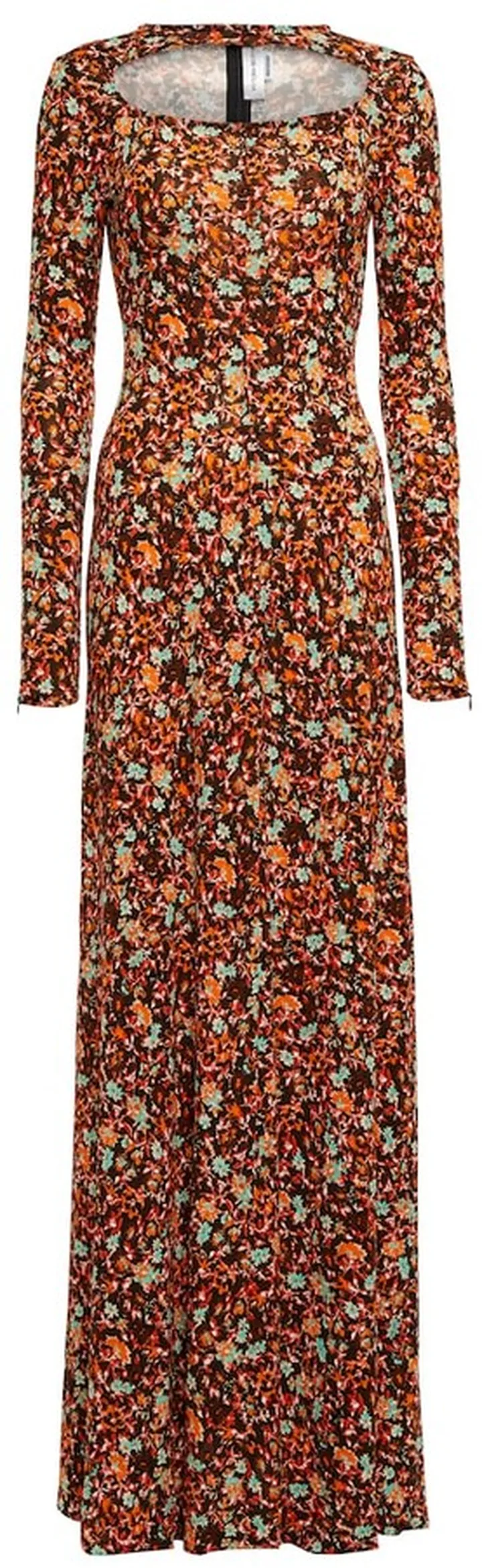 Floral cutout maxi dress
