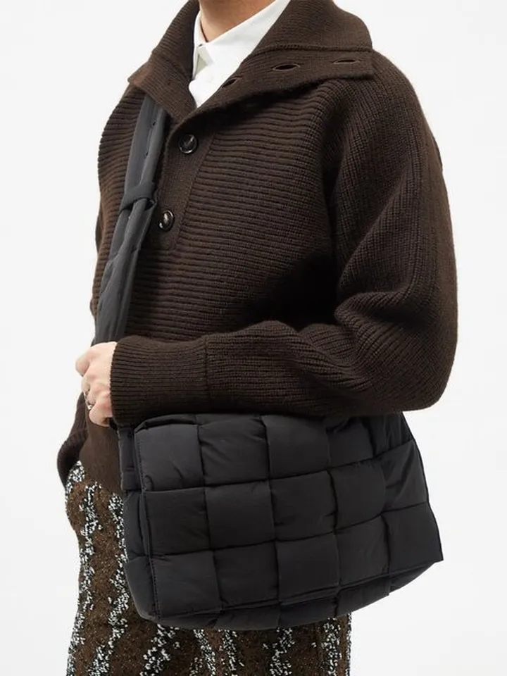 Cassette Maxi Intrecciato-nylon Cross-body Bag