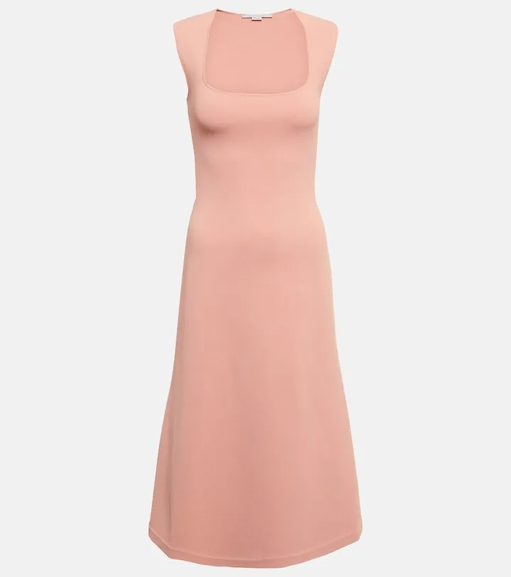 Square-neck midi dress