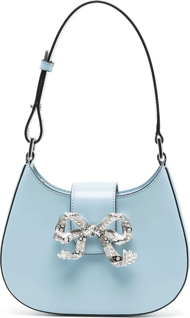 Bow curved mini shoulder bag