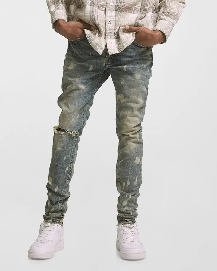 Men's Acid Blowout Skinny Jeans