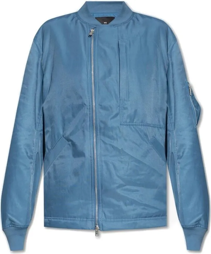 Y-3 Zip-Up Long-Sleeved Bomber Jacket