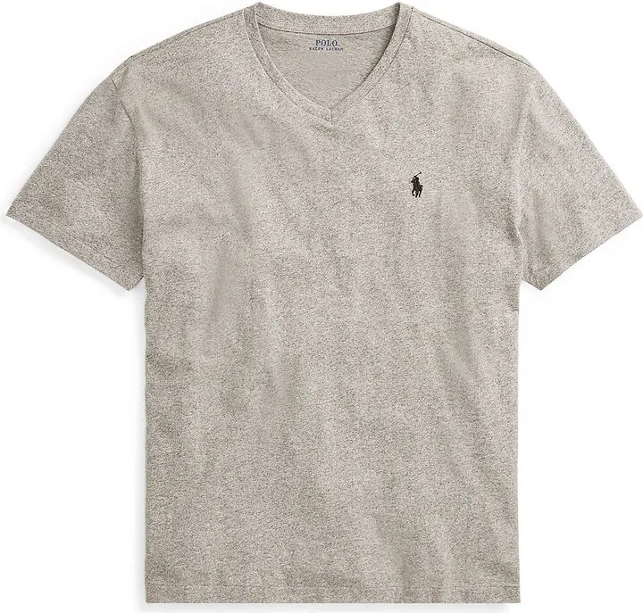 Classic Fit Jersey V-neck T-shirt T-shirt Grey