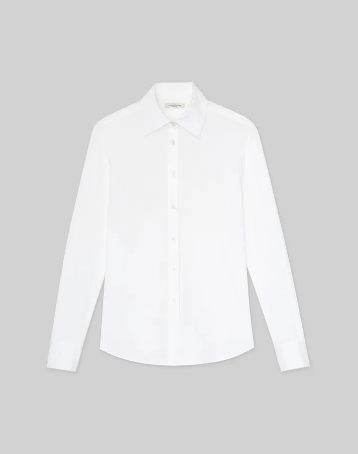 Petite Heritage Stretch Cotton Button Front Shirt