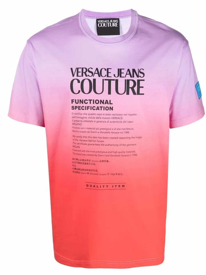 logo-print gradient T-shirt