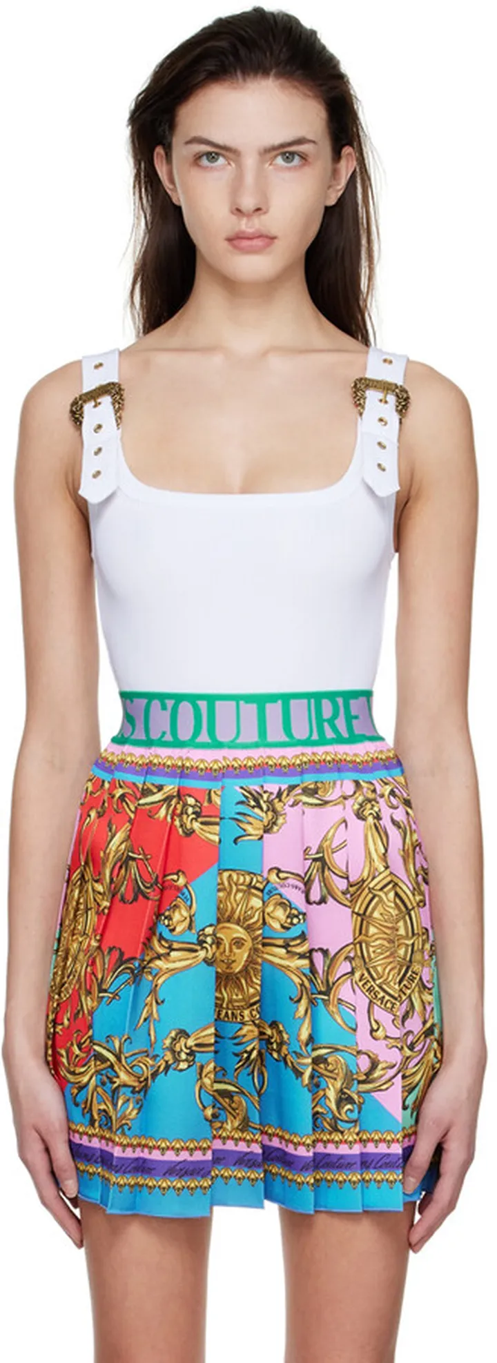 Versace Jeans Couture White Polyester Bodysuit