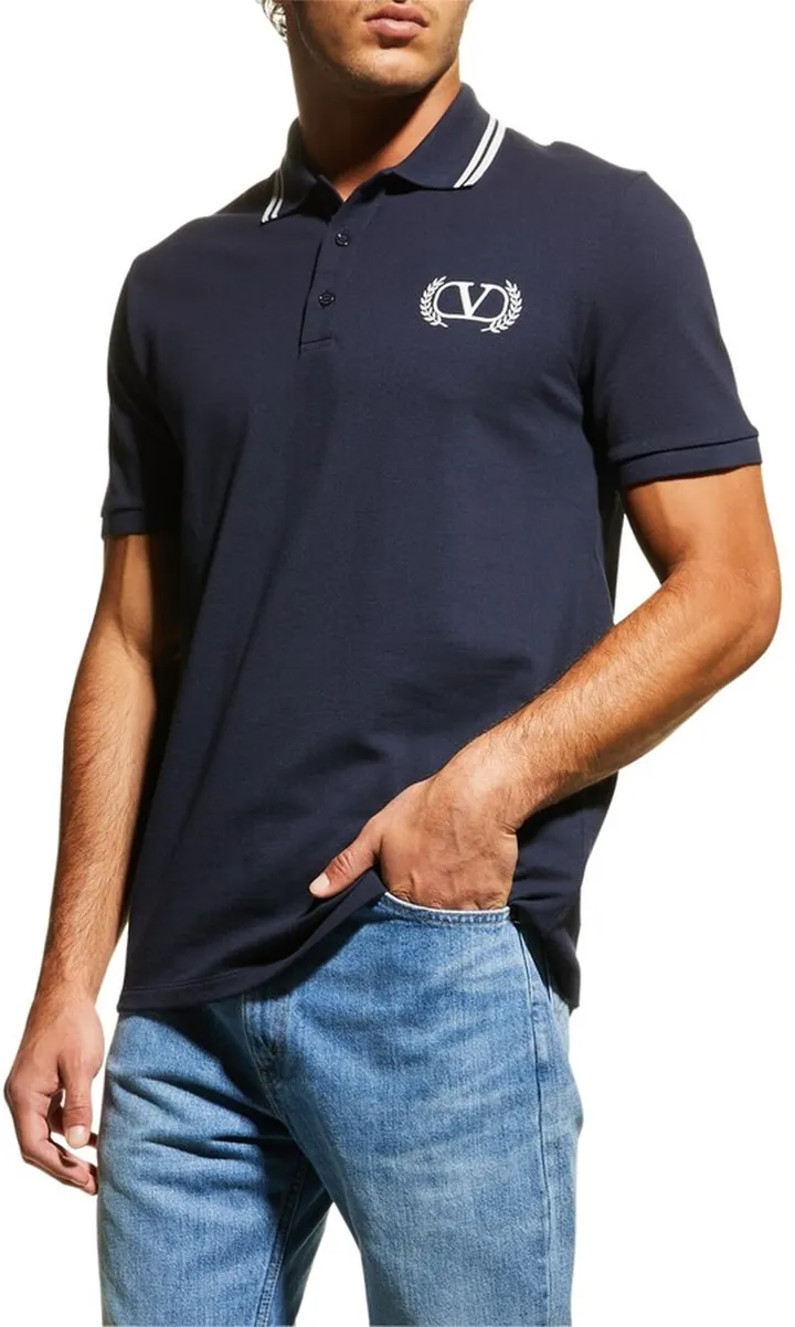 Men's Pique Logo Polo Shirt