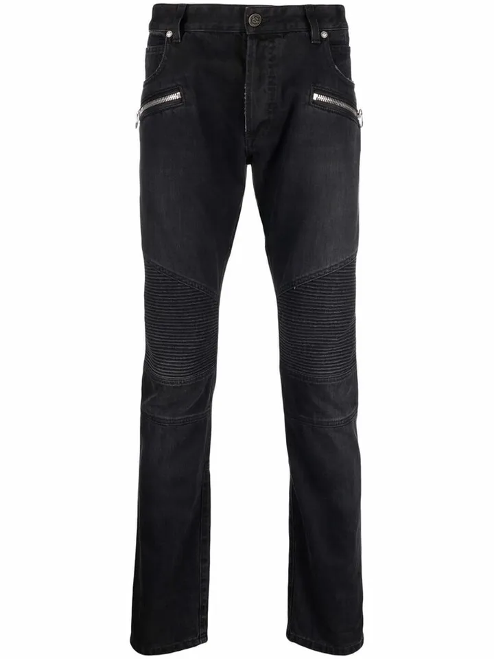Skinny-Fit Biker Jeans