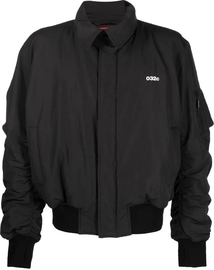 Logo-Print Bomber Jacket
