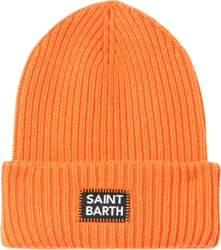 Man Fluo Orange Knit Beanie