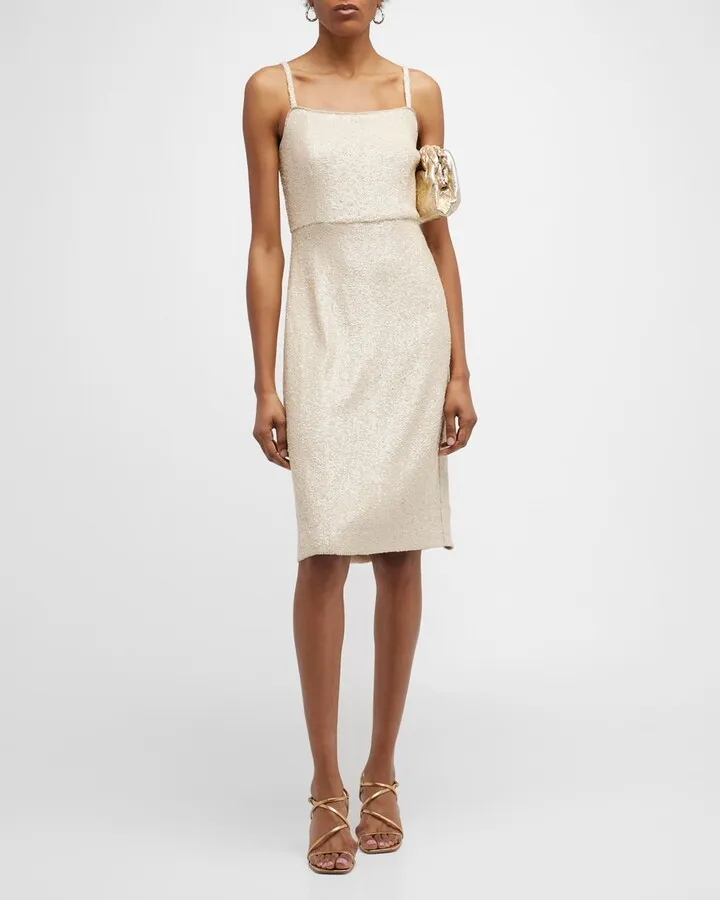 Sequin Square Neck Cami Dress