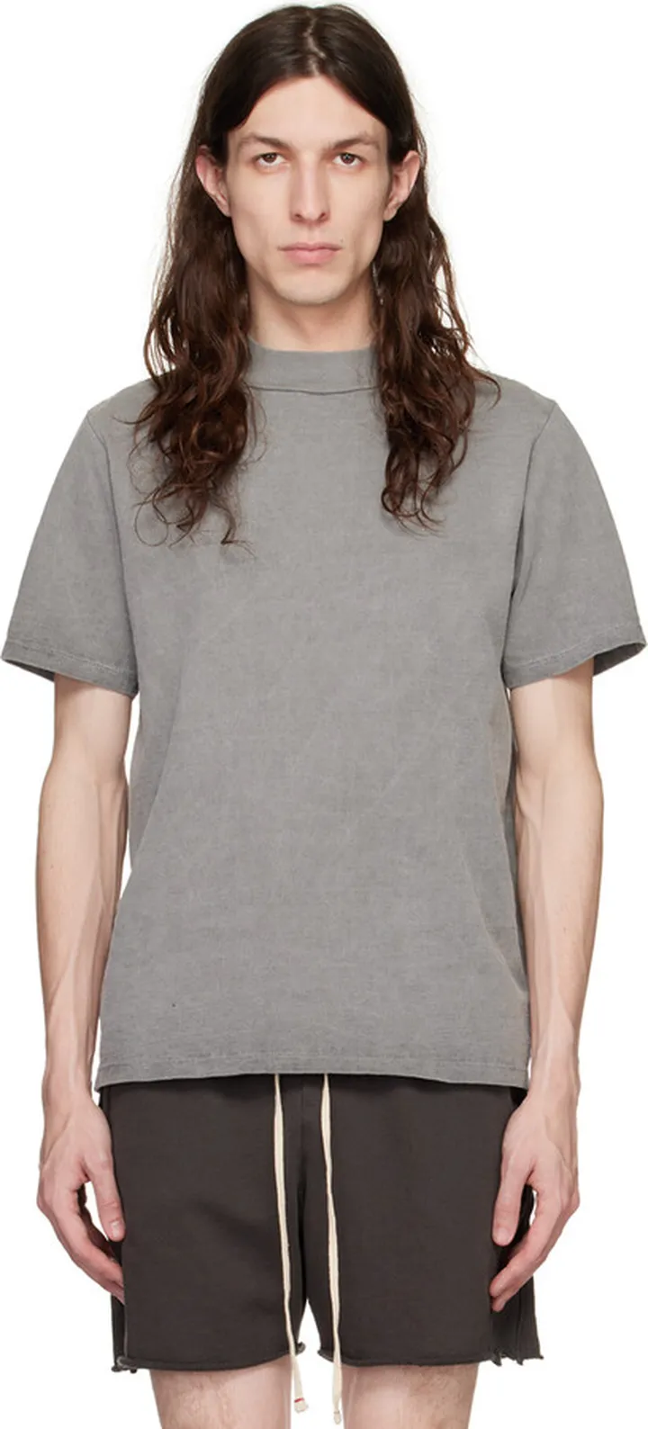 Les Tien Gray Mock Neck T-Shirt