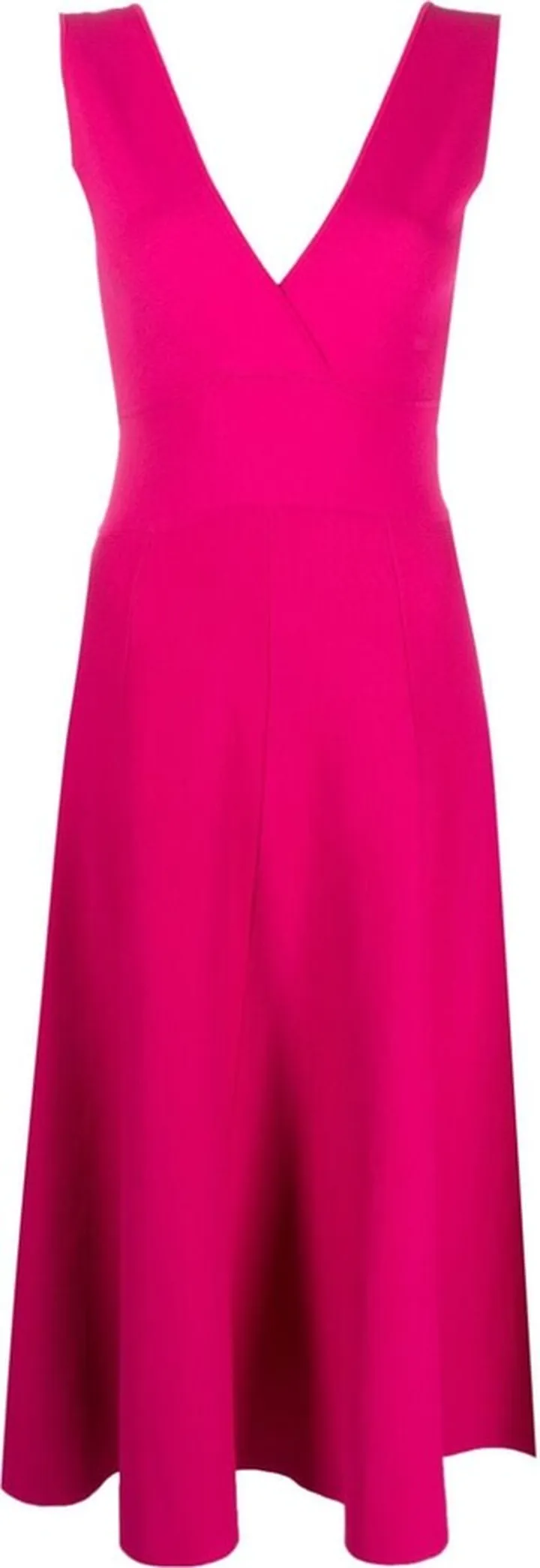 V-neck midi dress