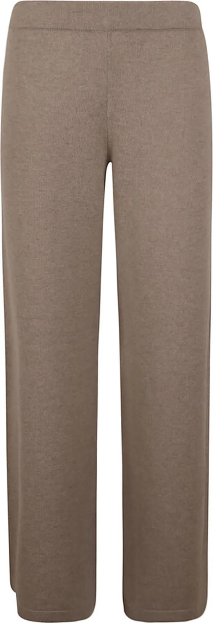 Straight Leg Ribbed Waist Knit Trousers