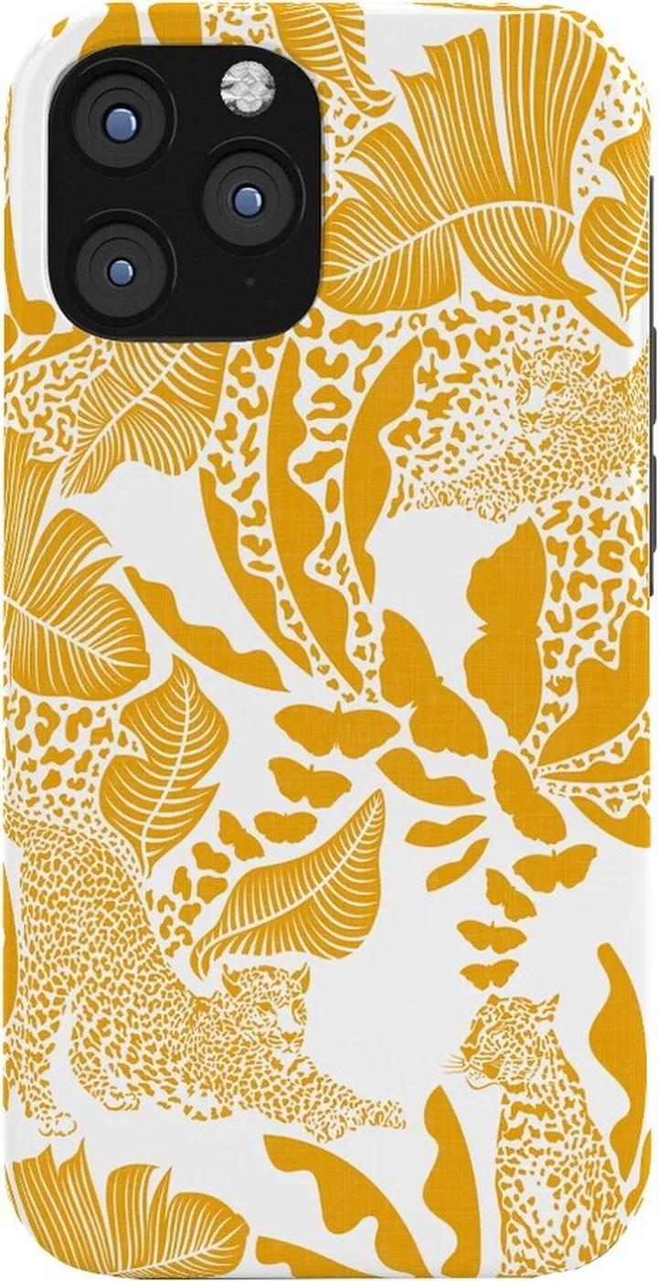 evamatise Surreal Jungle in Bright Yellow Tough iPhone 12 PRO MAX Case - Society6