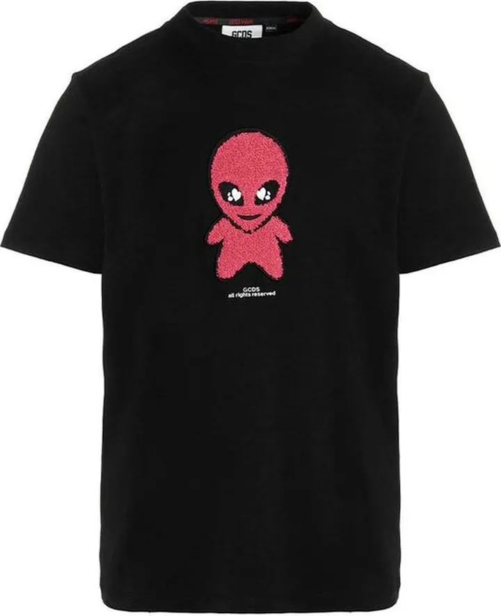 GCDS Weirdo Logo Printed Crewneck T-Shirt