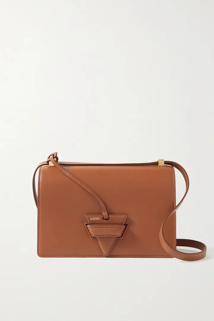 Loewe - Barcelona Leather Shoulder Bag - Orange