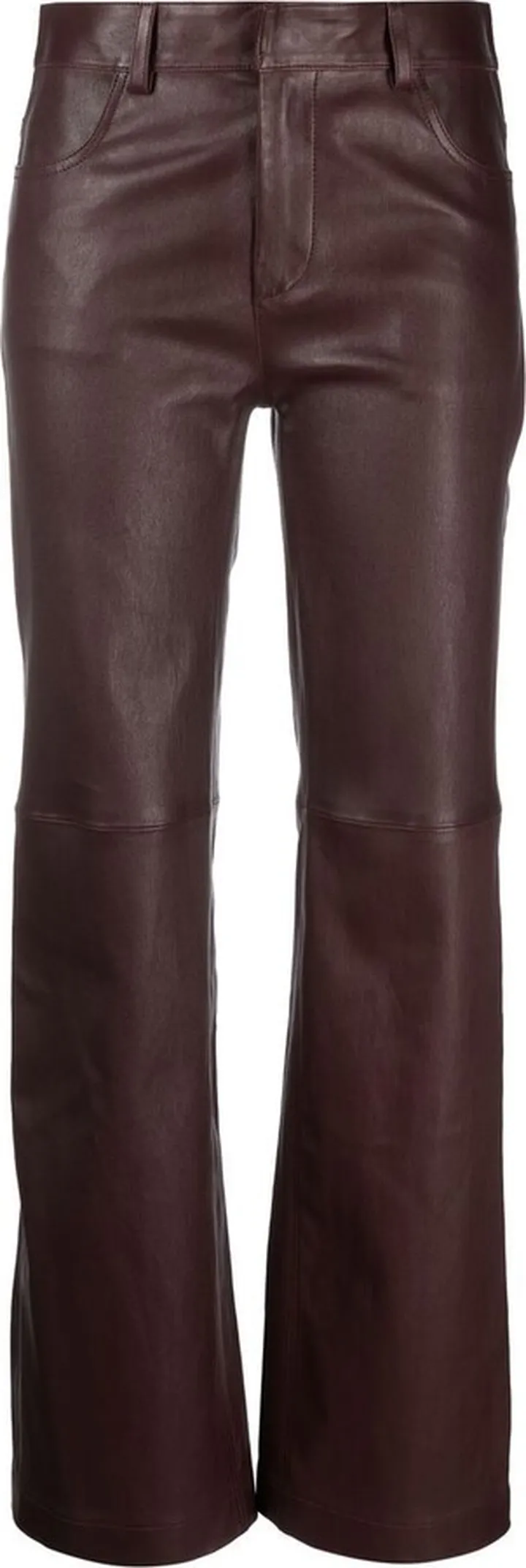 Straight-Leg Leather Trousers