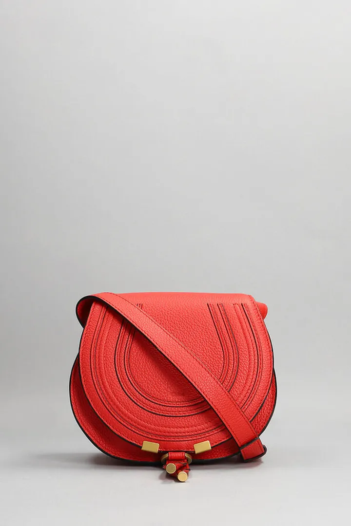 Mini Marcie Shoulder Bag In Red Leather