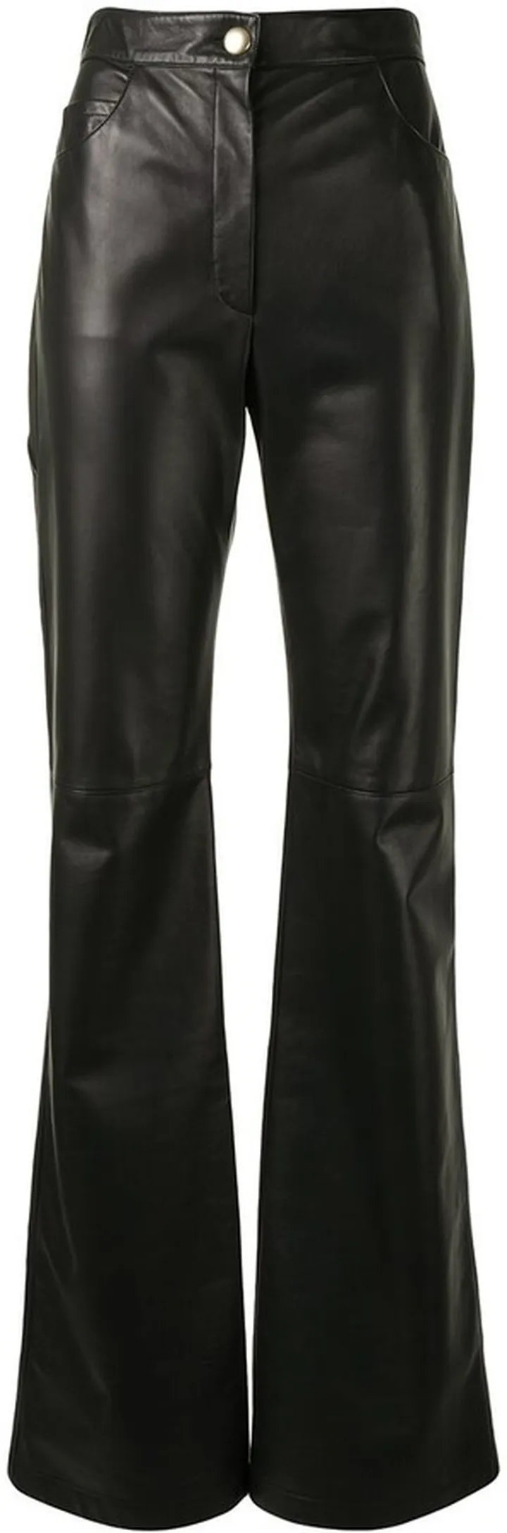 High-Waisted Leather Trousers