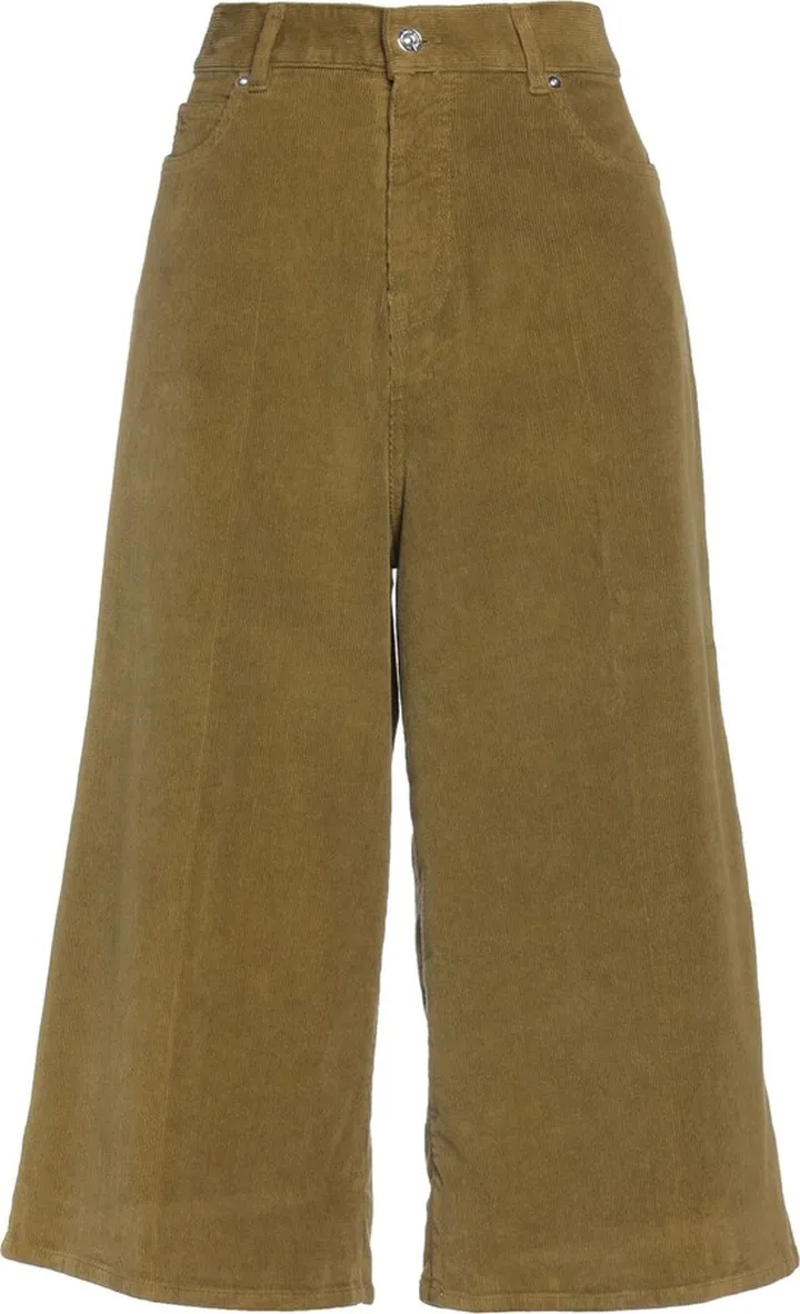 Cropped Pants Military Green