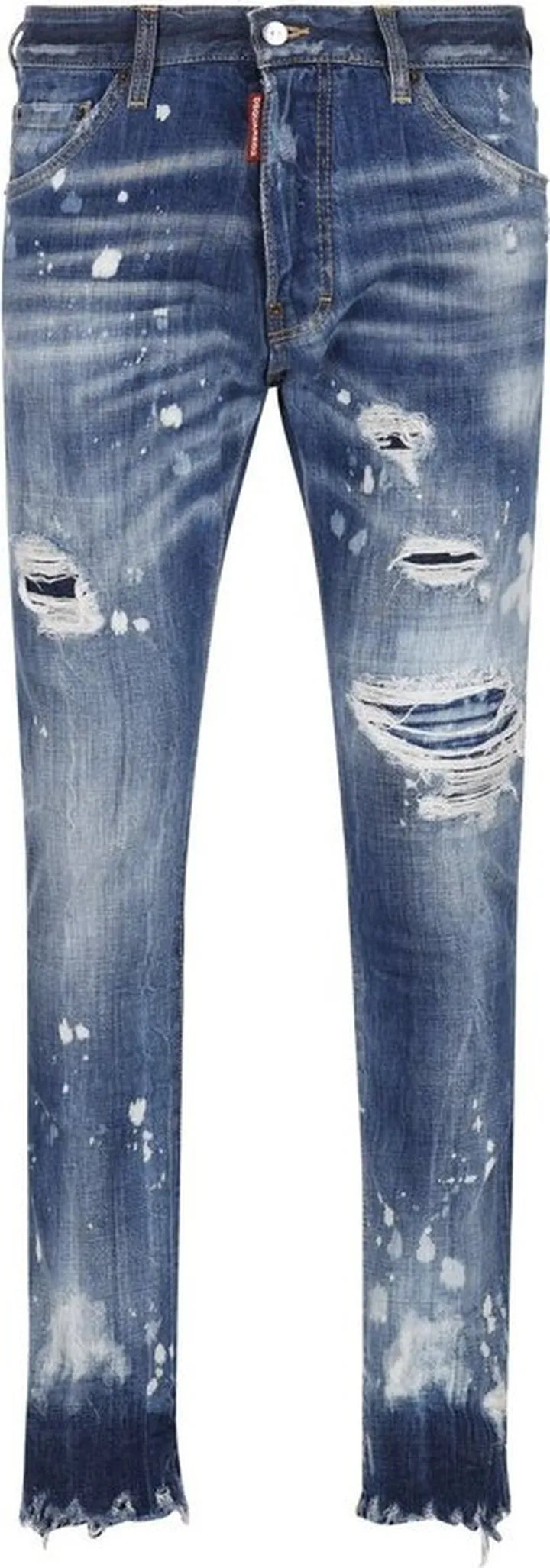 Dsquared2 Logo Patch Distressed Jeans