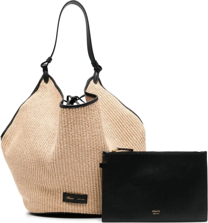 KHAITE- Lotus Medium Raffia Handbag