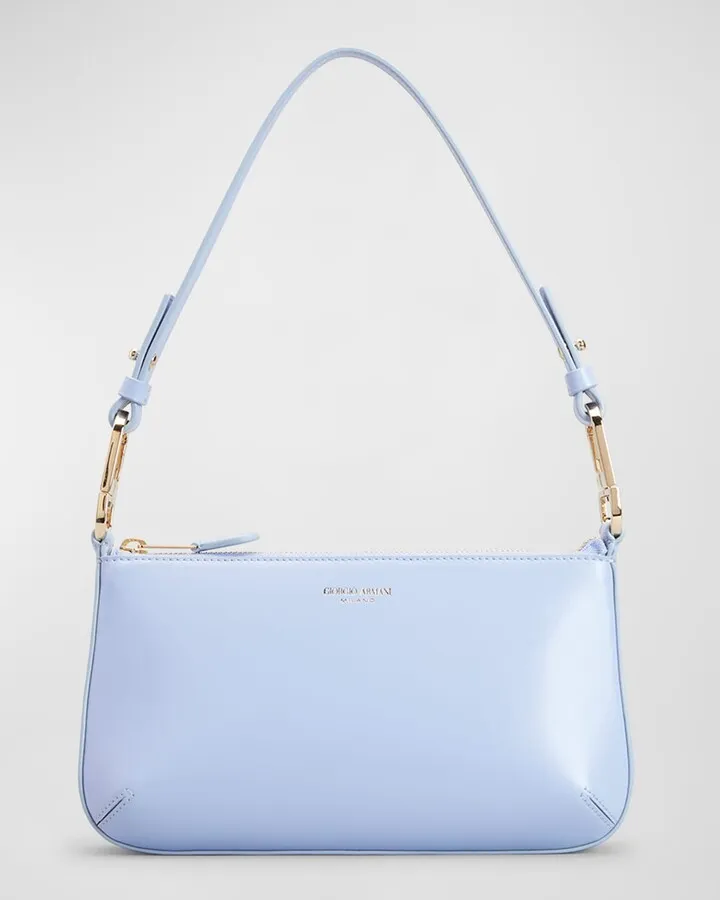 Small Zip Leather Shoulder Bag