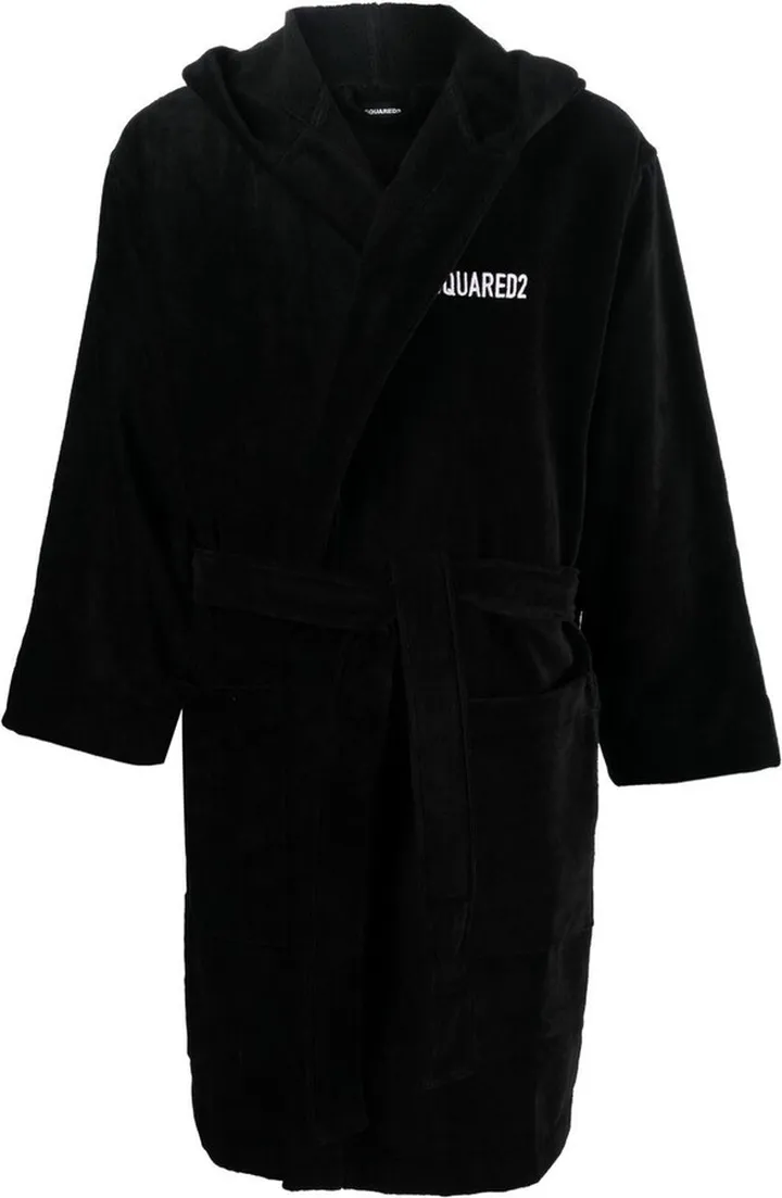 Logo-Detail Hooded Bathrobe