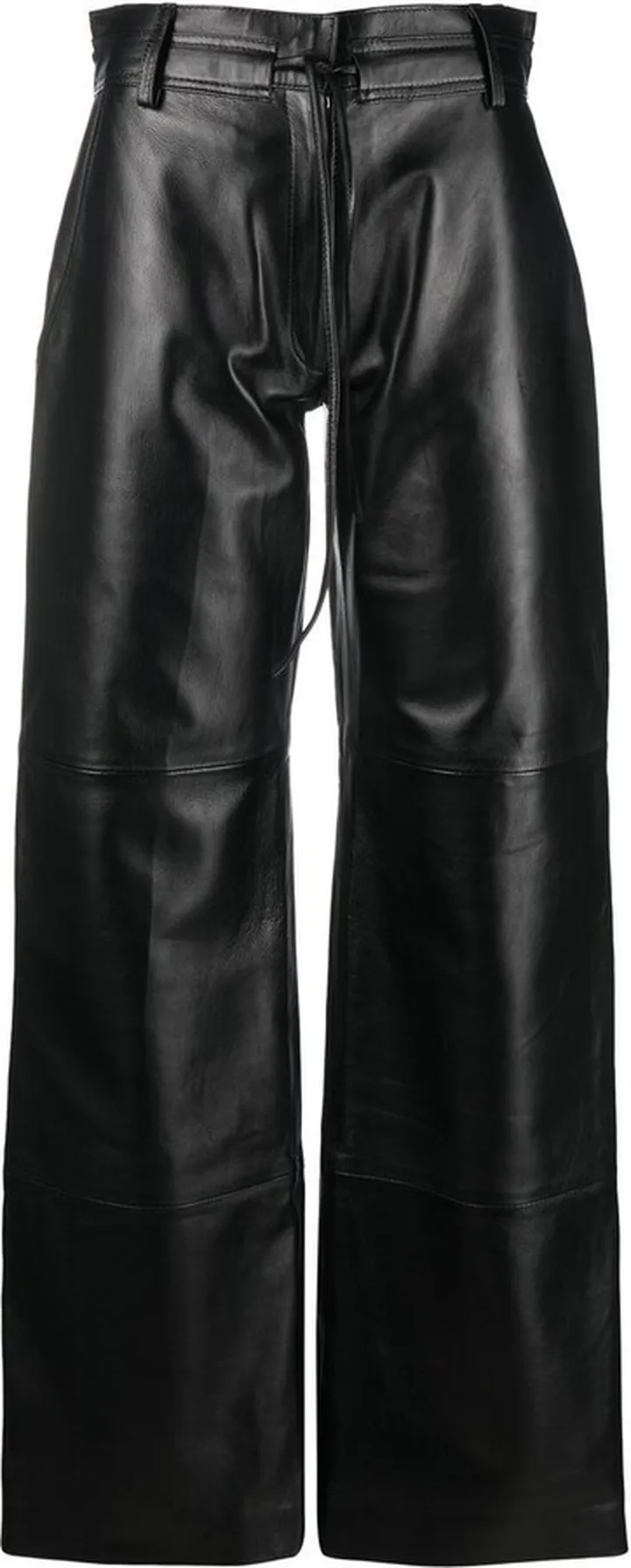 Carla high-waisted leather pants