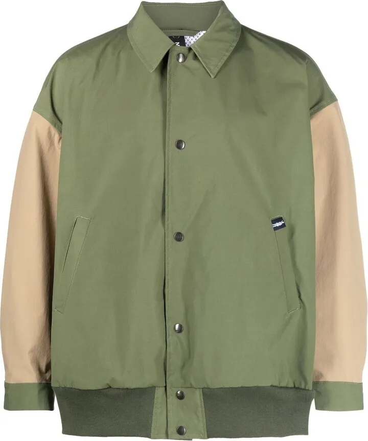 Jets colour-block bomber jacket