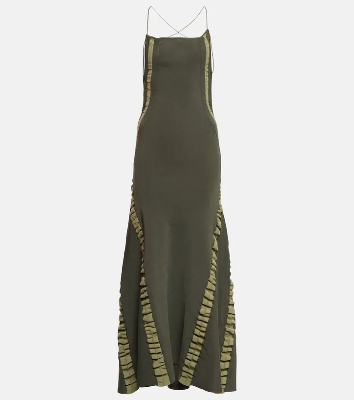 Maille slip maxi dress