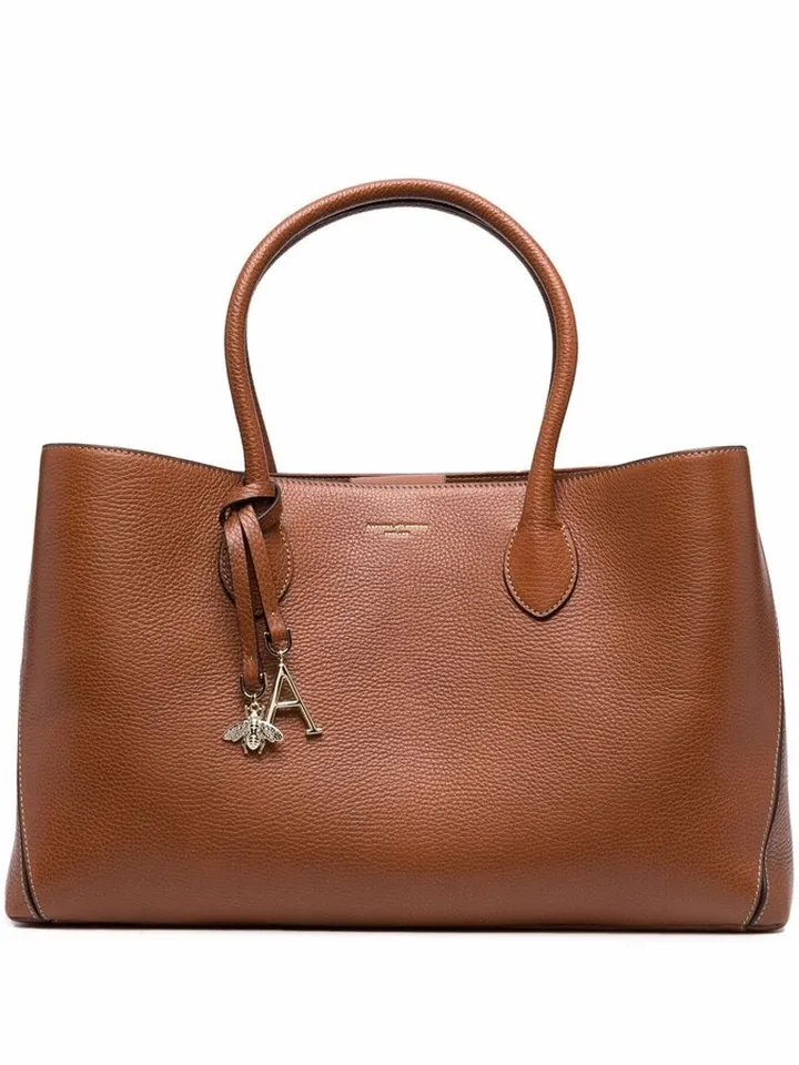London leather tote bag