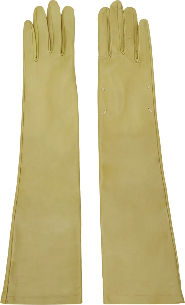 Maison Margiela Khaki Four Stitches Gloves