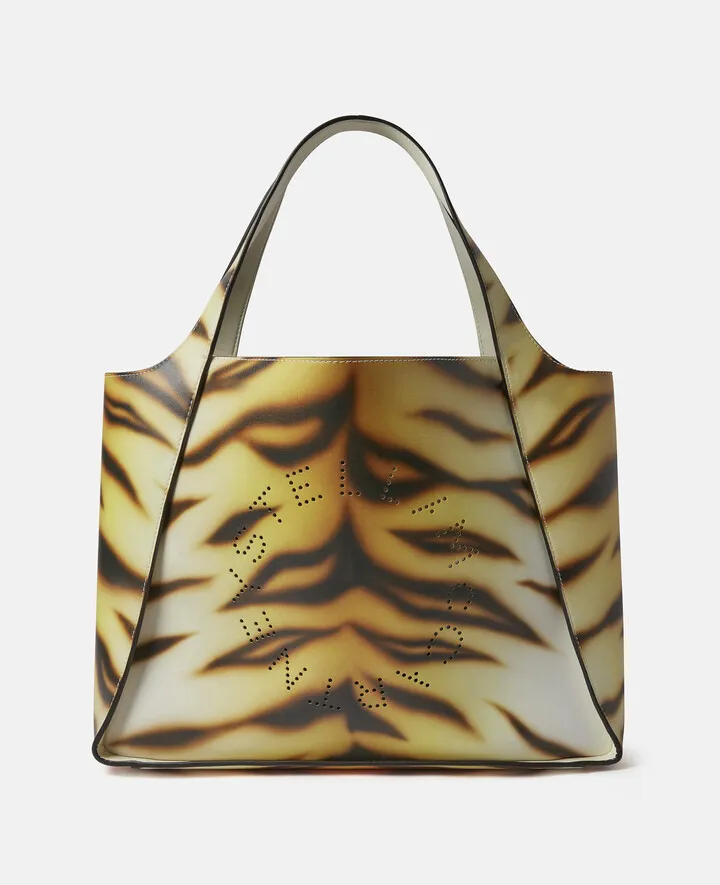 Stella McCartney - Stella Logo Tiger Striped Tote Bag