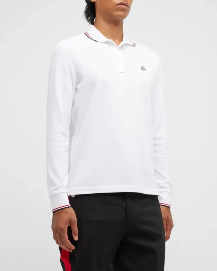Men's Classic Striped-Trim Polo Shirt