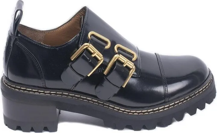 See By Chloé Mallory Buckle Detailed Slip-On Brogues