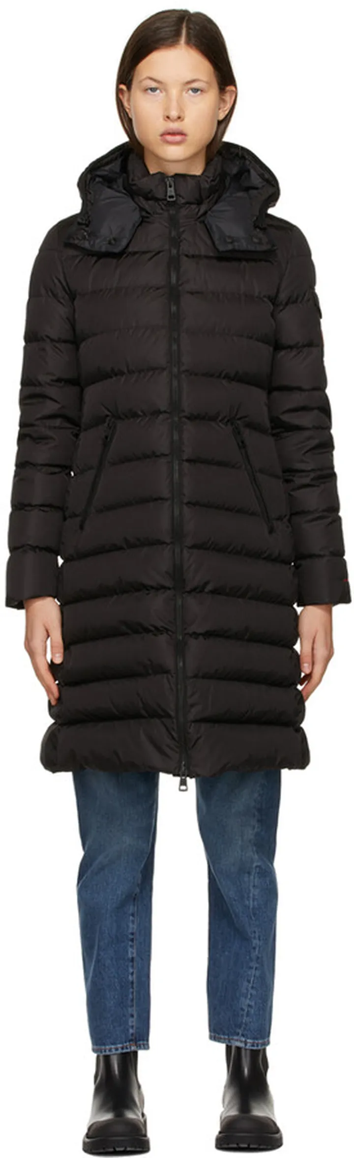 Moncler Black Born To Protect Down Lemenez Coat