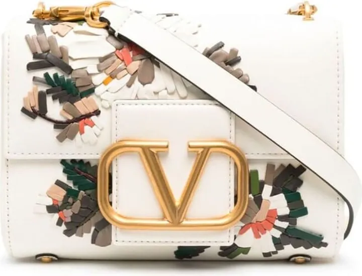 V Logo Shoulder Bag