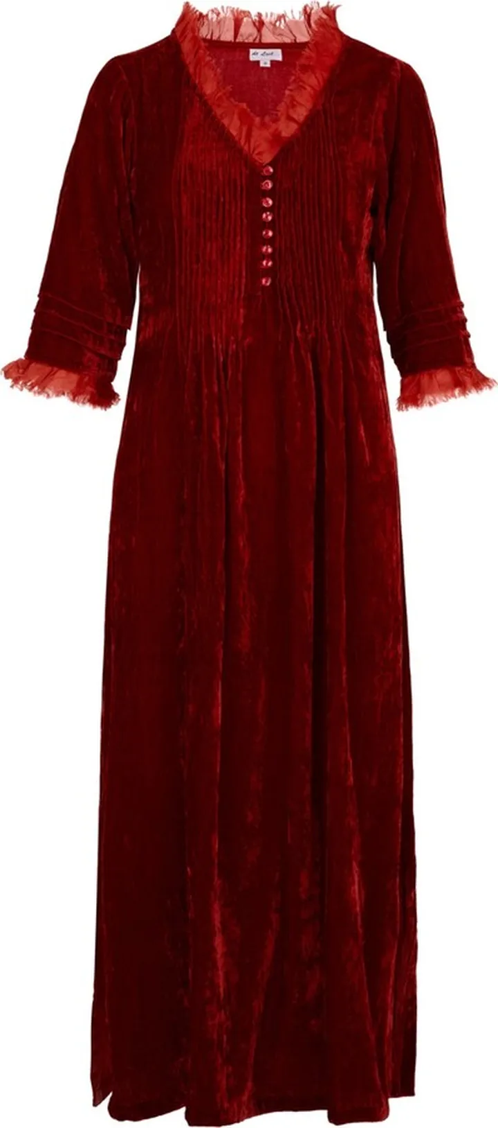 At Last... - Silk Velvet Annabel Dress In Red