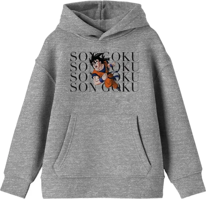 Dragon Ball Z Son Goku Boy’s Athletic Heather Sweatshirt-Large