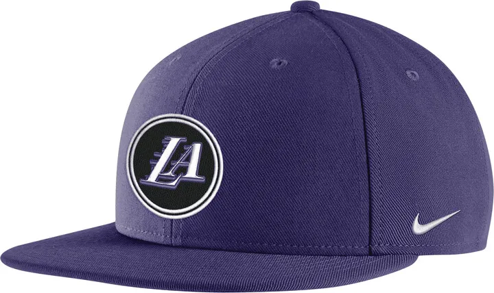 Los Angeles Lakers City Edition Nike Men's NBA Snapback Hat in Purple