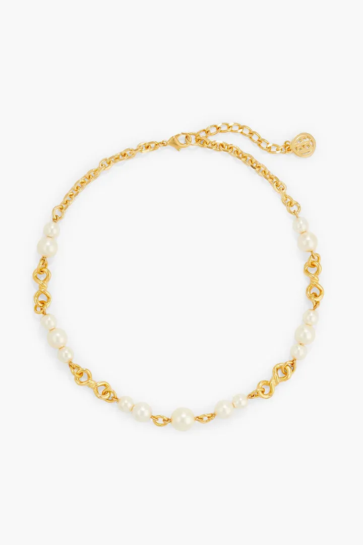 24-Karat Gold-Plated Faux Pearl Necklace